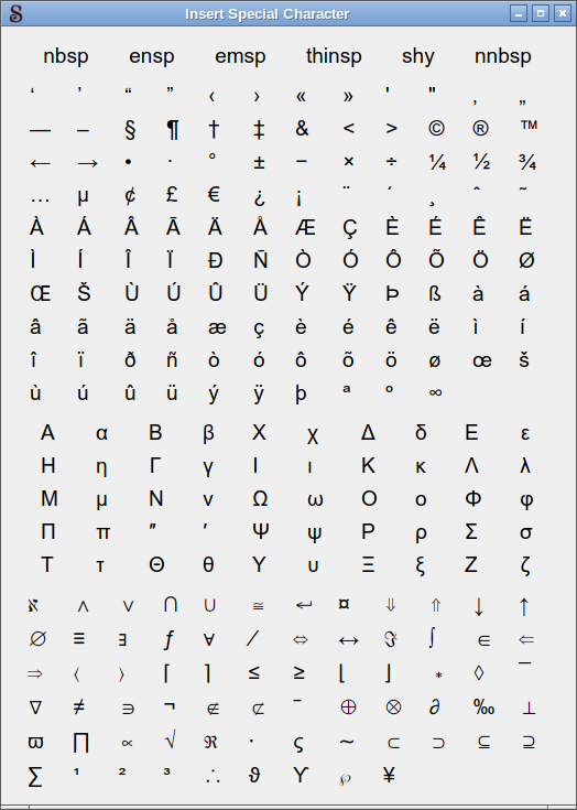 Customizable Symbol Table Mobileread Forums