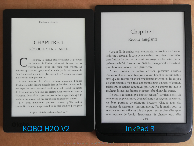 Comparatif liseuses 8 : Kobo Forma vs InkPad 3 