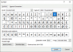 Click image for larger version

Name:	Microsoft.Word.-.Insert.Symbol.png
Views:	289
Size:	9.2 KB
ID:	188178